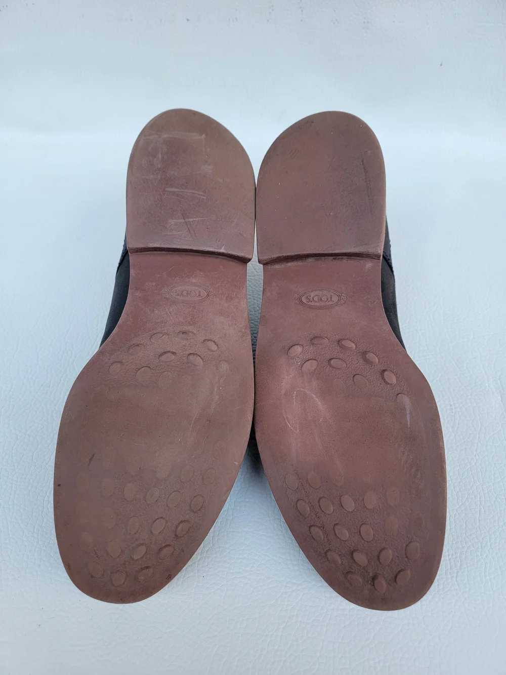 Tod’s Suede Derby Shoes In Blue Men 9.5 casual Lace Up The shoes show signs of n